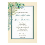 Vintage Peacock, Feathers n Etchings - Invitation