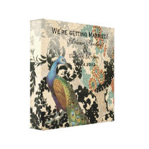 Vintage Peacock Gallery Wrap Canvas