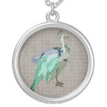 Vintage Peacock Grey Necklace