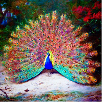 Japanese Peacock Painting