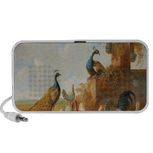 Vintage Peacocks & Chickens Mp3 Speakers
