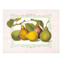 Vintage Pears Autumn Harvest Dinner Party Announcements