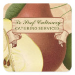 Vintage pears fruit cooking baking food label stickers