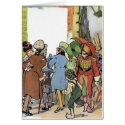 Vintage- people looking at board (blank) cards