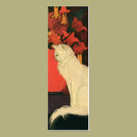 Vintage Pet Animals, Elegant White Cat Portrait business cards