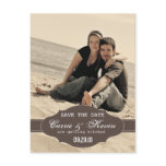 Vintage Photo Save the Date Card Template postcards