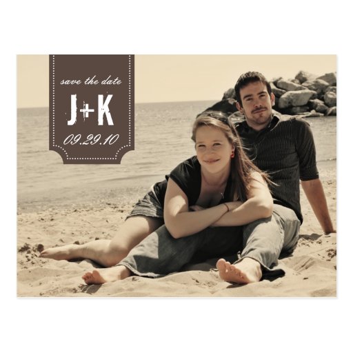 Vintage Photo Save the Date Card Template Postcards