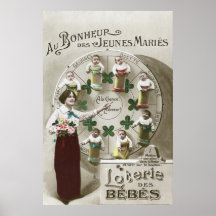 Vintage photomontage: baby lottery (French) Print