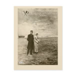 Vintage photomontage King Albert, Queen Elisabeth