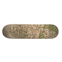 Vintage Physical Map of Greece (1880) Custom Skateboard