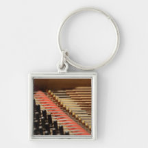 Vintage Piano Pinblock Photograph Keychains