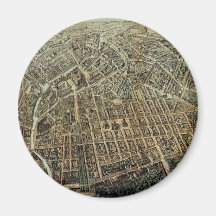 Vintage Pictorial Map of Berlin (1871) Fridge Magnet