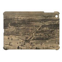 Vintage Pictorial Map of Chicago (1871) iPad Mini Cover
