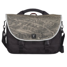Vintage Pictorial Map of Oxford England (1850) Commuter Bags