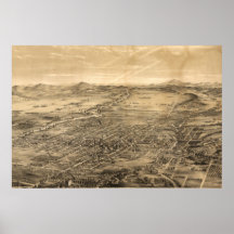 Vintage Pictorial Map of San Jose CA (1869) Poster