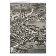 Vintage Pictorial Map of Sandwich MA (1884) Card