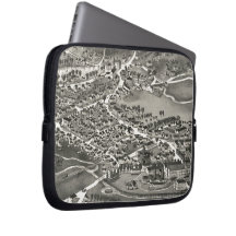Vintage Pictorial Map of Sandwich MA (1884) Laptop Sleeves