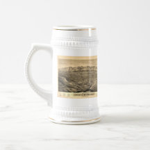 Vintage Pictorial Map of Santa Barbara CA (1877) Coffee Mug
