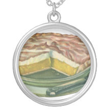 Vintage Pie; Lemon Meringue Necklace