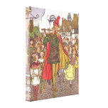 Vintage Pied Piper of Hamelin Fairy Tale by Hauman Canvas Print