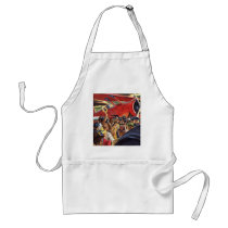 Vintage Pilot, Woman and Airplane with Paparazzi Apron