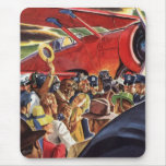 Vintage Pilot, Woman and Airplane with Paparazzi Mouse Pads