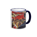 Vintage Pilot, Woman and Airplane with Paparazzi Mug