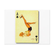 vintage pin up ace post card
