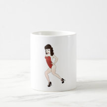 vintage pin up coffee mug