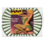 Vintage Pin Up Girl Card