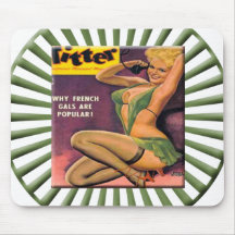 Vintage Pin Up Girl Mousepad