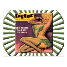 Vintage Pin Up Girl Postcard
