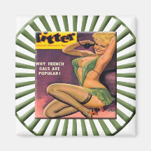 Vintage Pin Up Girl Refrigerator Magnets