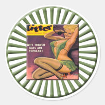 Vintage Pin Up Girl Sticker