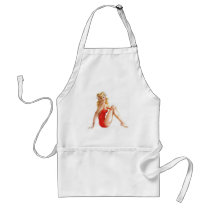 vintage pin up red aprons