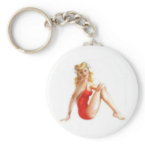 vintage pin up red keychains