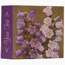 Vintage Pink and Purple Bell Flowers Album binders