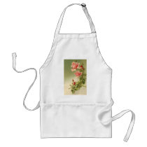 Vintage Pink Garden Roses for Valentine's Day Apron