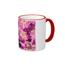 Vintage Pink Magenta Peach Violets Mug