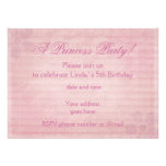 Vintage pink Princess party birthday invitation