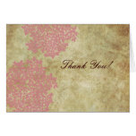 Vintage Pink Queen Ann's Lace Thank You Cards