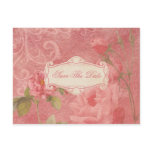 Vintage Pink Roses Save The Date