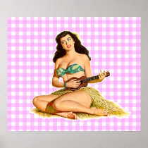 Vintage Pinup Lady Print