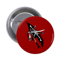 Vintage Pirate Arms Jolly Roger Flag and Weapons Pins