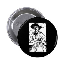 Vintage Pirate Captain Sketch by Howard Pyle Pin