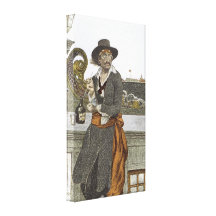 Vintage Pirate Kidd, Deck of the Adventure Galley Gallery Wrap Canvas