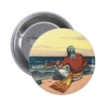 Vintage Pirate Marooned on a Deserted Island Pin