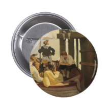Vintage Pirates; At Queen's Ferry by NC Wyeth Pin