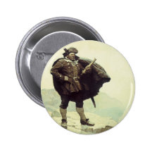 Vintage Pirates; Captain Bill Bones by NC Wyeth Button