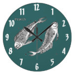 Vintage Pisces Wall Clock